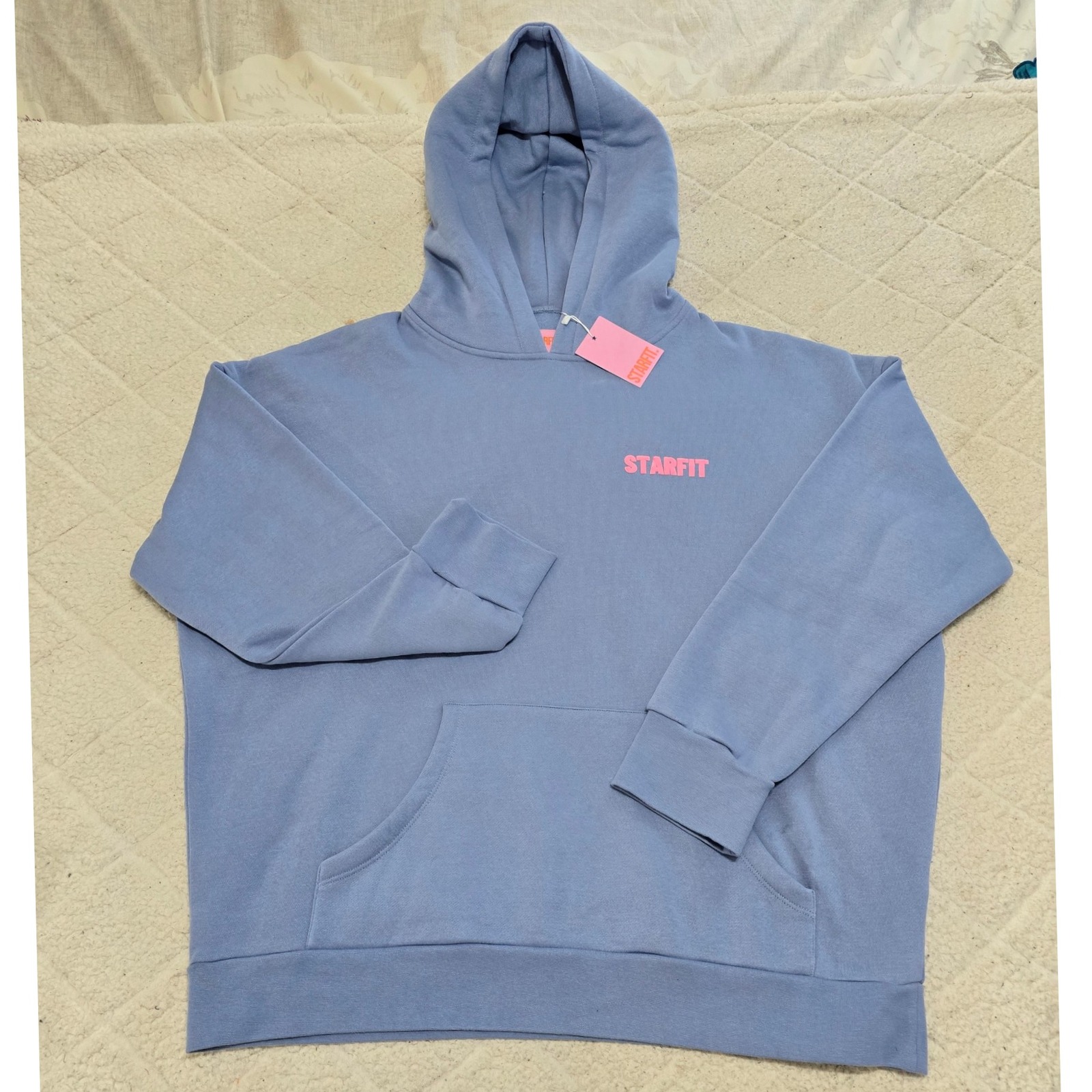 Starfit Cherry Graphic Hoodie Sweatshirt Women Xl Blue Cotton Blend Comfy Casual — image 6 of 8
